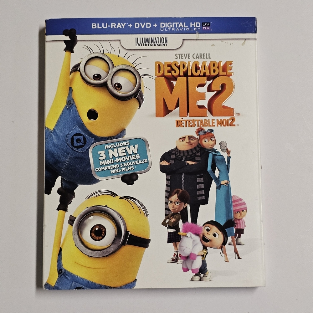 Despicable Me 2 (Blu-ray + DVD + Slipcover, 2013) – No Digital Code